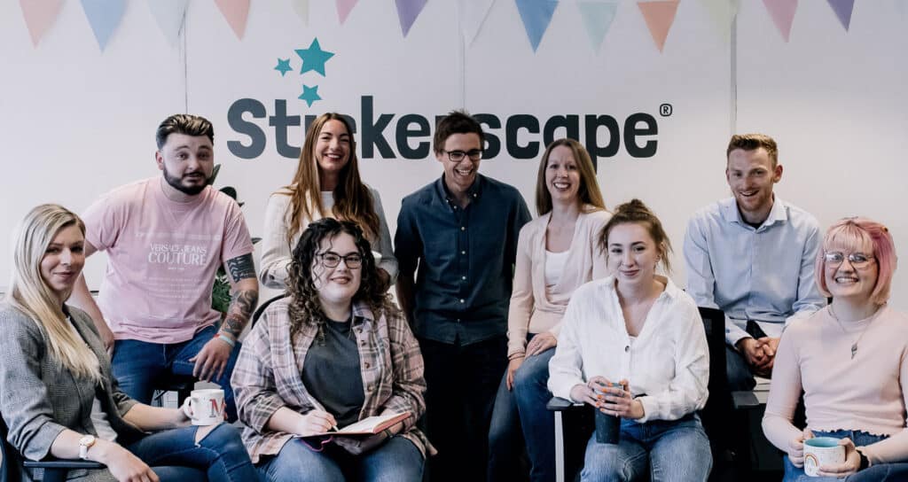 stickerscape team photo in office