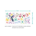 Hummingbirds and Butterflies Window Sticker sheet layout