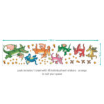 Zog and Dragons Wall Sticker sheet layout