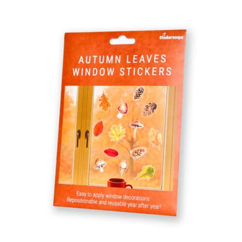 Autumn Leaves Window Stickers showing front of packaging