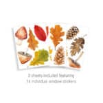 Autumn Leaves window stickers showing what is included in the pack