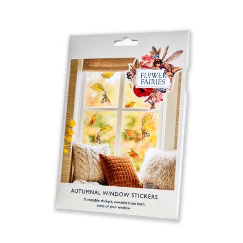 Autumn Flower Fairies Window Stickers showing front of packaging